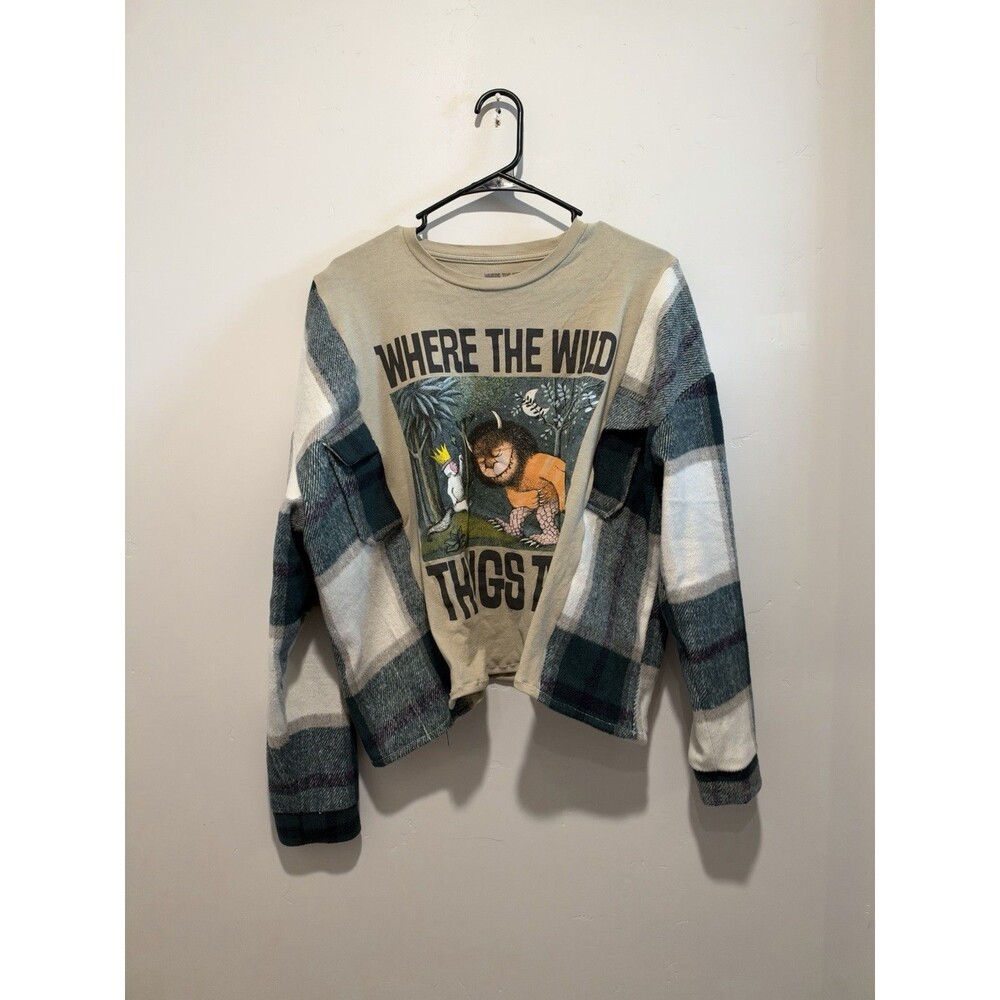 Rework Upcycle Grunge Oversize Where the Wild Things Are Sweater L/XL